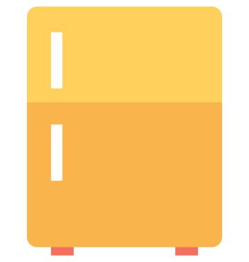 Buzdolabı düz vektör simgesi