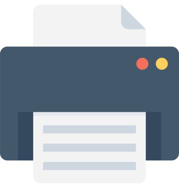 Yazıcı Düz Vektör Simgesi