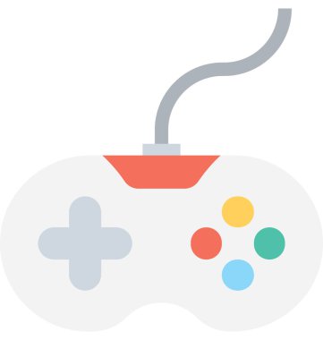 Oyun pedi düz vektör simgesi