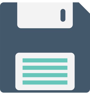 Disket düz vektör simgesi