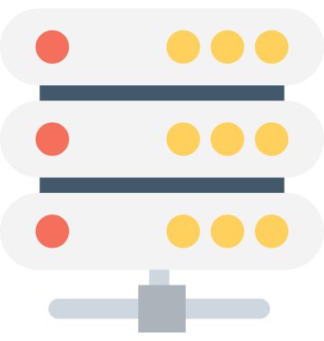 Sunucu Düz Vektör Simgesi