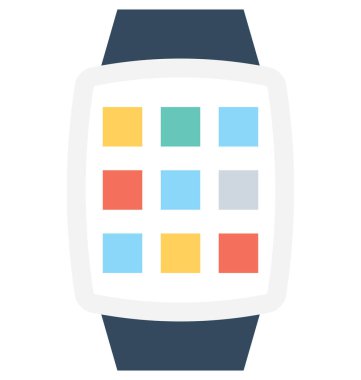 smartwatch düz vektör simgesi