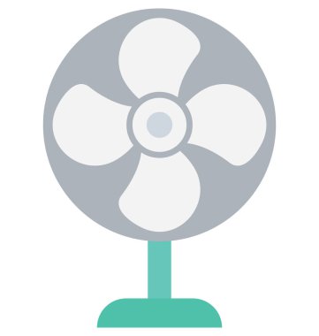 Fan düz vektör simgesi