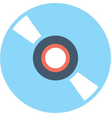 CD düz vektör simgesi