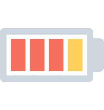 Tam pil düz vektör simgesi