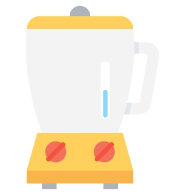 Elektrikli su ısıtıcısı düz vektör simgesi