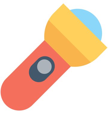 Meşale düz vektör simgesi