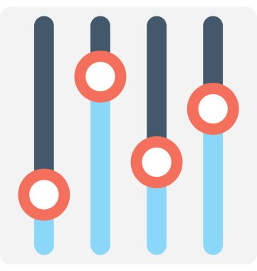 dengeleyici düz vektör simgesi