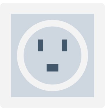 soket düz vektör simgesi