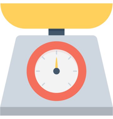 Mutfak ölçek düz vektör simgesi