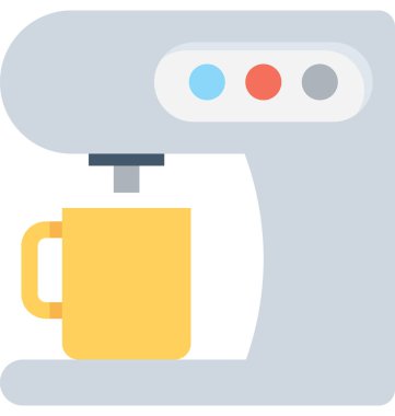 Kahve makinesi düz vektör simgesi