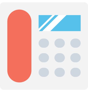 Sabit hat düz vektör simgesi