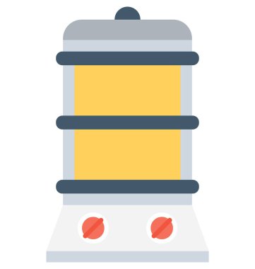 Isıtıcı düz vektör simgesi