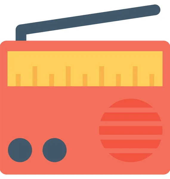 Icono Vector Plano Radio — Vector de stock