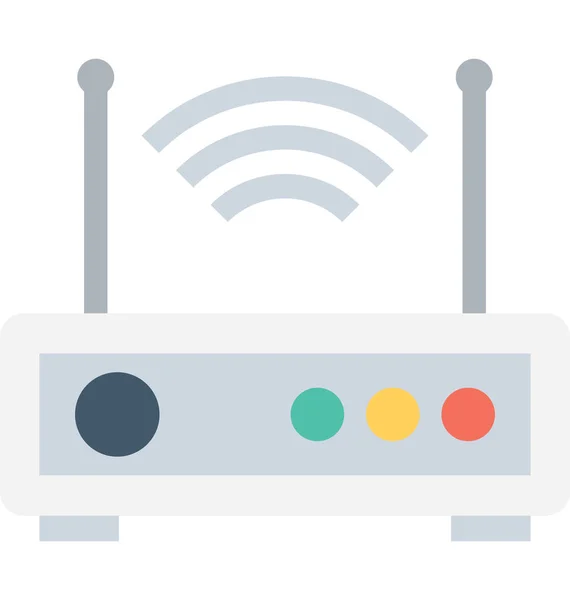 Wifi Router Flat Vector Icon — Stock Vector