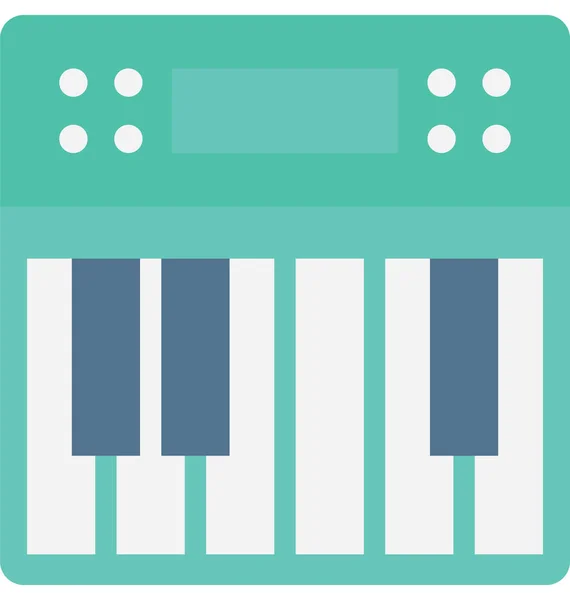 Elektromos Zongora Lapos Vector Icon — Stock Vector