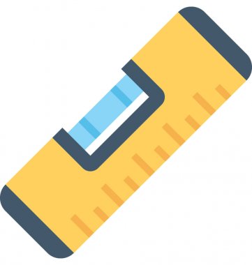 Düzey ölçer düz vektör simgesi