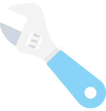 İngiliz anahtarı serin düz vektör simgesi