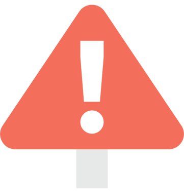 uyarı düz vektör simgesi