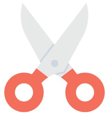 makas düz vektör simgesi