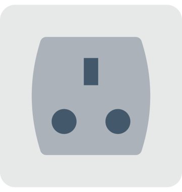 soket düz vektör simgesi