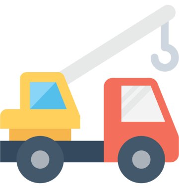 Vinç düz vektör simge kaldırma