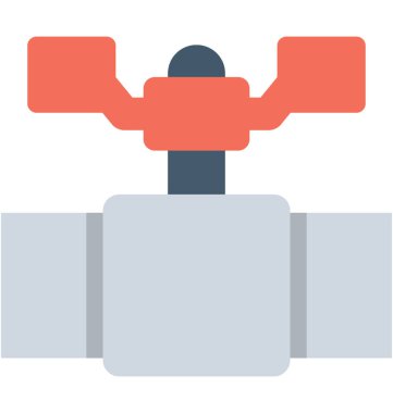 Su vanası düz vektör simgesi