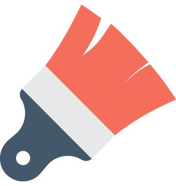 boya fırça düz vektör simgesi