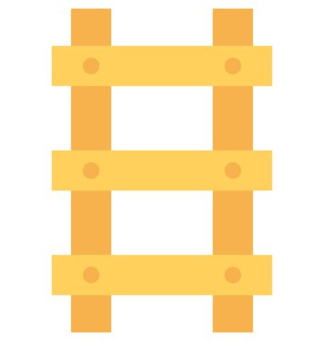 Merdiven düz vektör simgesi