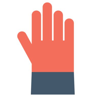 İş eldiveni düz vektör simgesi