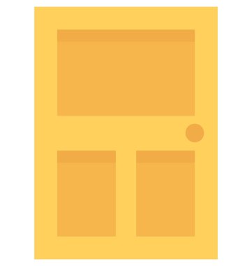 Kapı Düz Vektör Simgesi