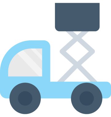 Makas Lift düz vektör simgesi