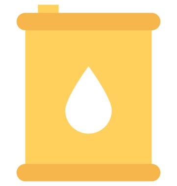 Petrol Varili Düz Vektör Simgesi