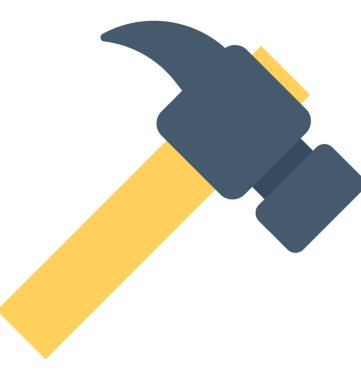 Çekiç Düz Vektör Simgesi