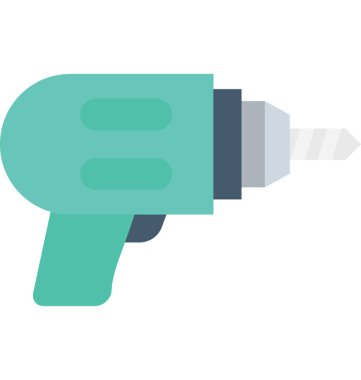 Matkap düz vektör simgesi