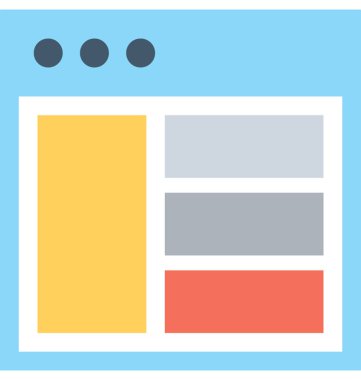 Web sitesi düz vektör simge