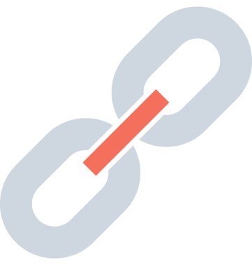 bağlantı düz vektör simgesi