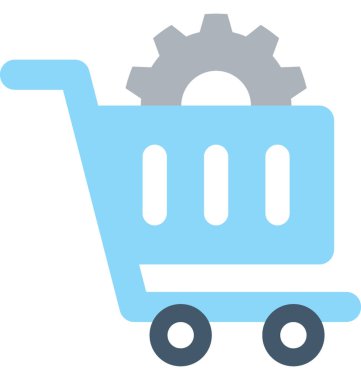 alışveriş sepeti düz vektör simgesi