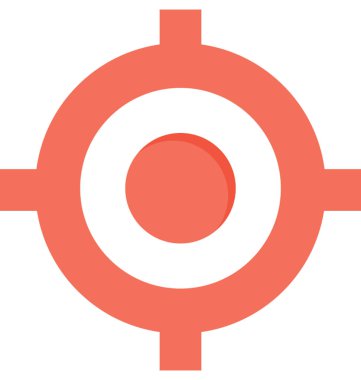 Crosshair düz vektör simgesi