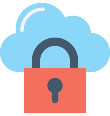 Bulut hesaplama düz vektör simgesi