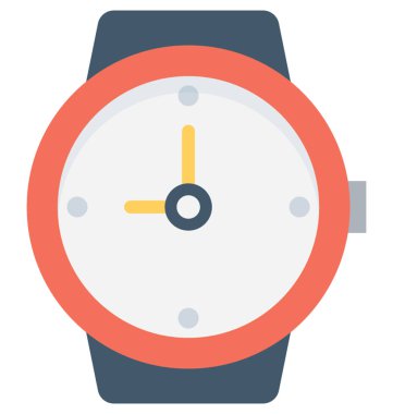 Kol saati düz vektör simgesi