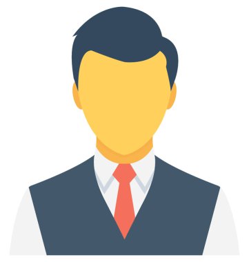 İşadamı Düz Vektör Simgesi