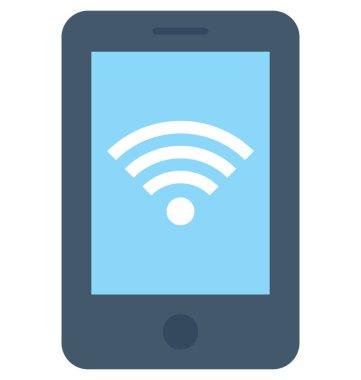 Mobil Wifi düz vektör simgesi