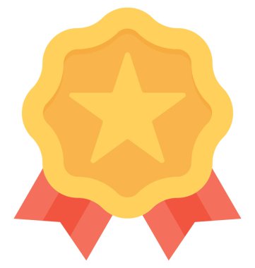 Rozet düz vektör simgesi