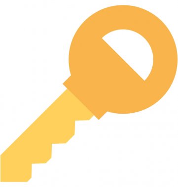 anahtar düz vektör simgesi