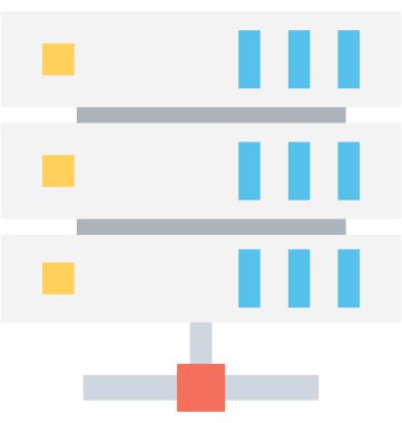 Sunucu Düz Vektör Simgesi