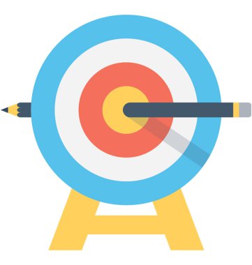 Düz vektör simgesi boğa göz