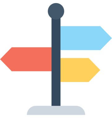 işaret direği düz vektör simgesi