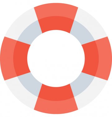 Hayat yüzük düz vektör simgesi