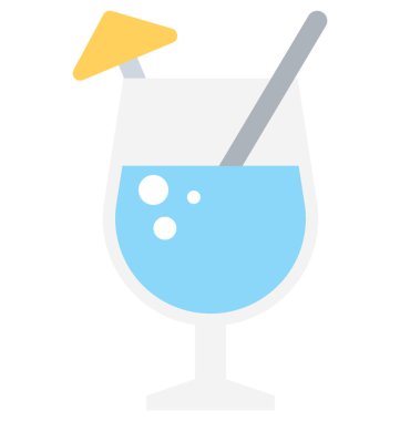 Kokteyl Düz Vektör Simgesi